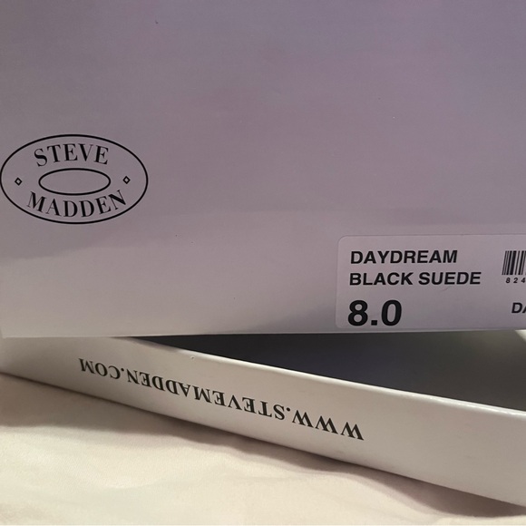 Steve Madden Daydream Black Suede Footwear - Picture 7 of 13